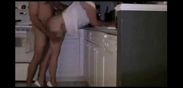  Amateur wife in high heels fucked in kitchen